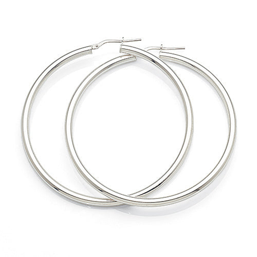 Sterling Silver 50mm Hoop Earrings