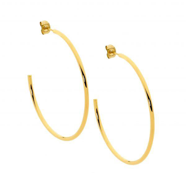 Ellani Gold-Tone 50mm Hoop Earrings SE211G-5