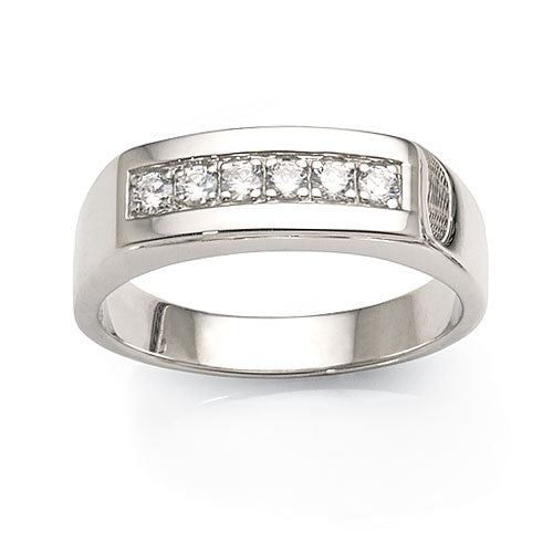 Sterling Silver Cubic Zirconia Band