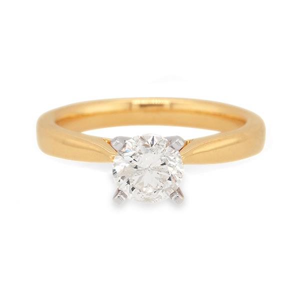 18ct Yellow Gold 1ct Brilliant Cut Solitaire Engagement Ring