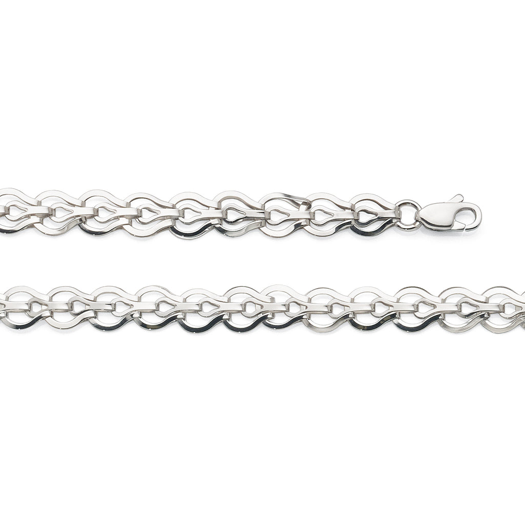 9ct White Gold Bracelet