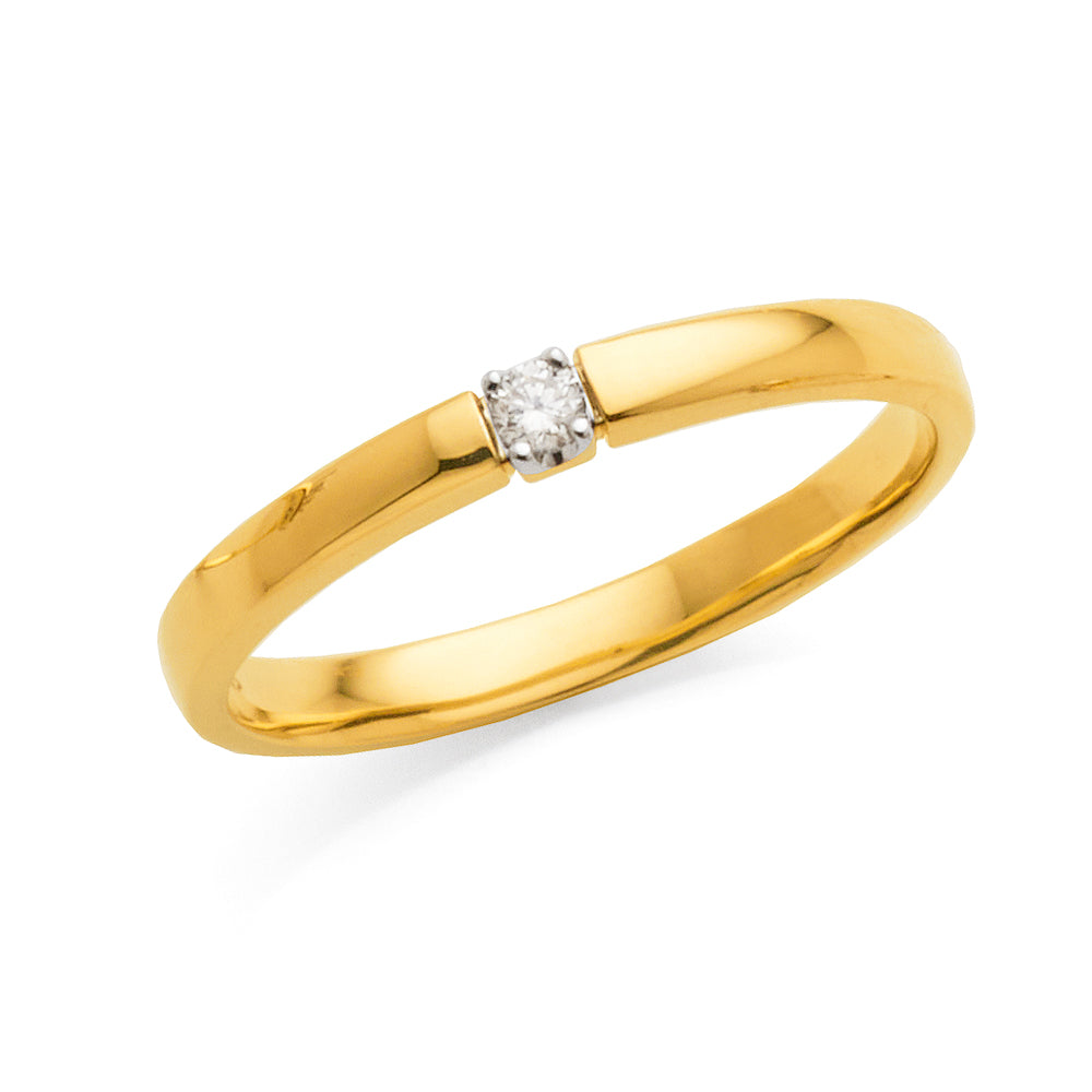 9ct Yellow Gold Diamond Set Band TDW 0.05CT