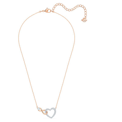 Swarovski Rose-Tone Infinity Heart Necklet 5518865