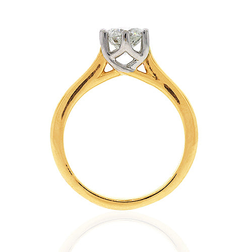 1 Carat Solitaire Diamond Ring In 18ct Gold