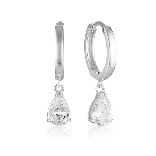 Georgini 'Pia' Cubic Zirconia Drop Hoops E935W