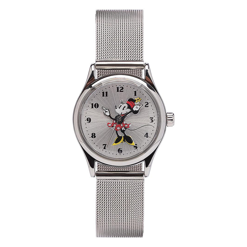 Disney Petite Minnie Silver Mesh Strap Watch TA56706