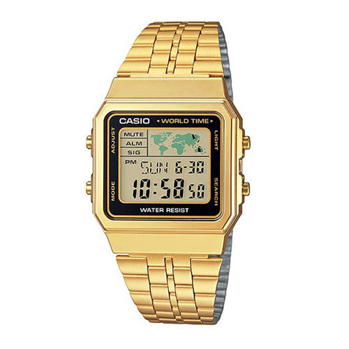 Casio Gold-Tone Digital Watch A500WGA-1DF