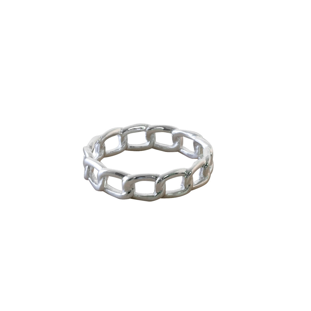 Von Treskow Sterling Silver Rigid Chain Ring KLR03