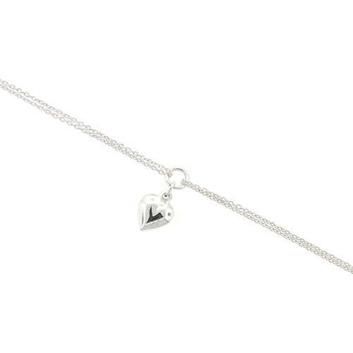 Sterling Silver 26cm Heart Anklet