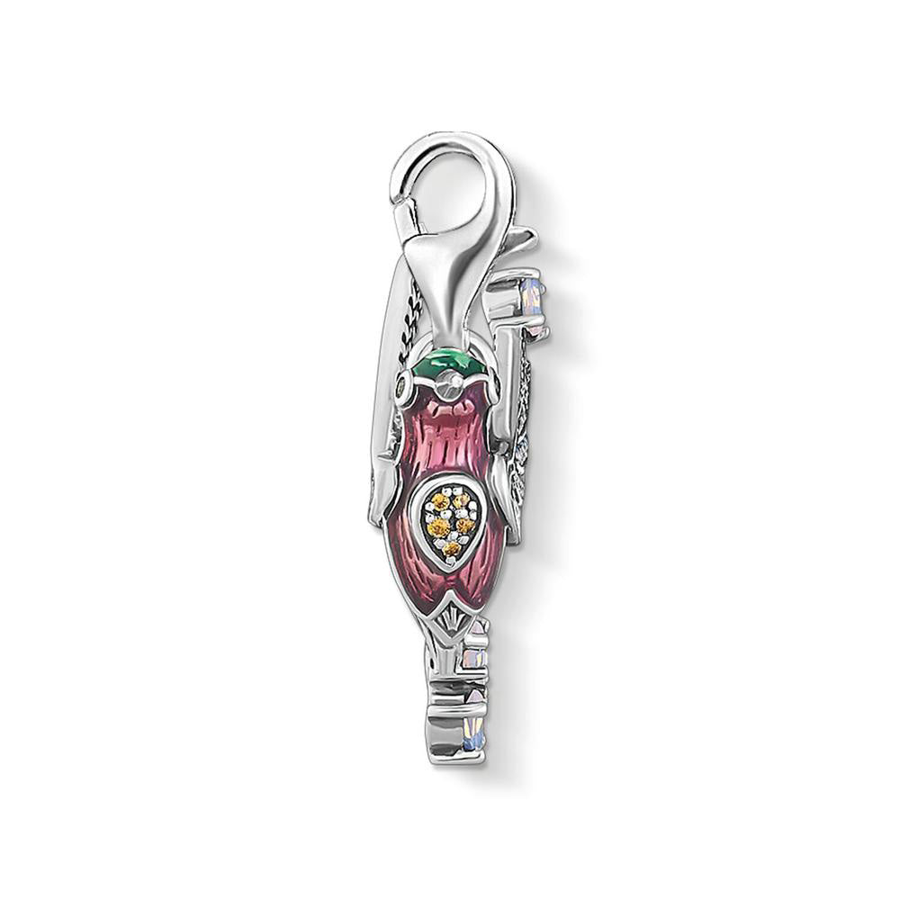 Thomas Sabo Sterling Silver Multi-Colour Hummingbird Charm C