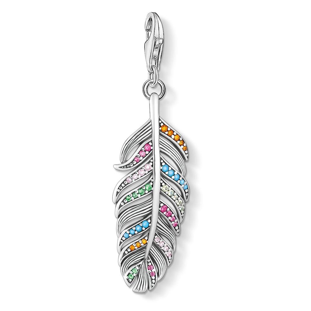 Thomas Sabo Sterling Silver Feather Charm Pendant CC1832