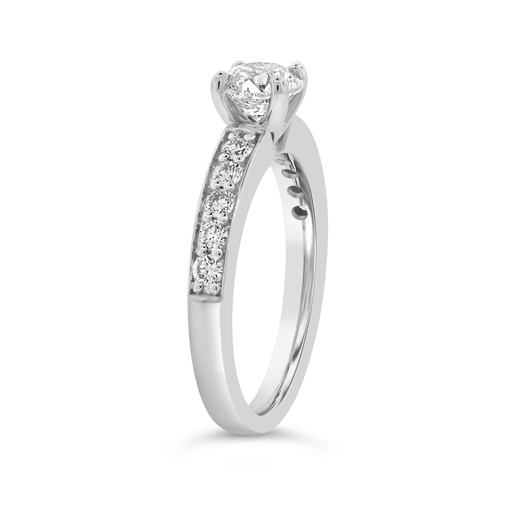 9ct White Gold Diamond Engagement Ring TDW 1CT