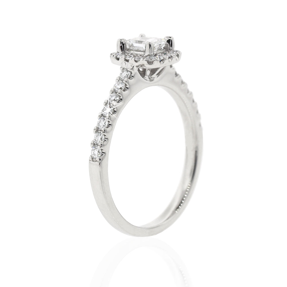 9ct White Gold Princess Diamond Ring TDW 0.72CT