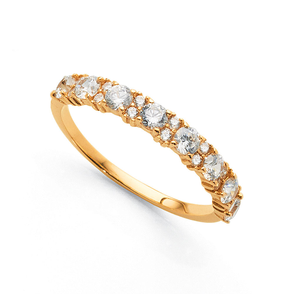 9ct Gold Cubic Zirconia Band