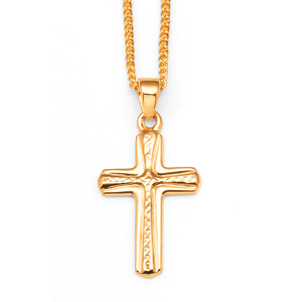 9ct Gold 19x13mm Cross Pendant