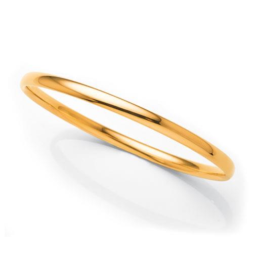 Yellow Gold Silver Filled 60mm Bangle