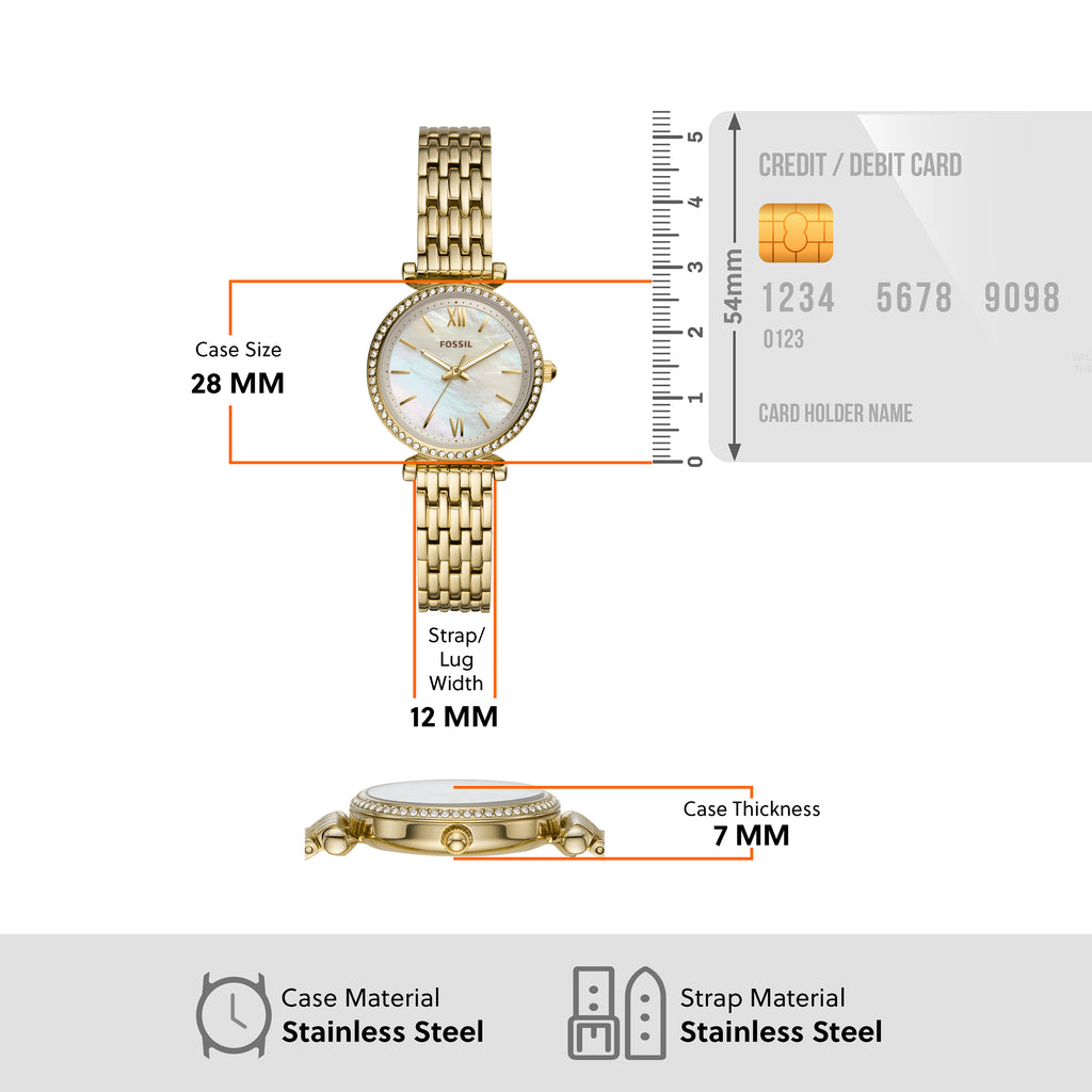 Fossil 'Carlie Mini' Gold-Tone Watch ES4735