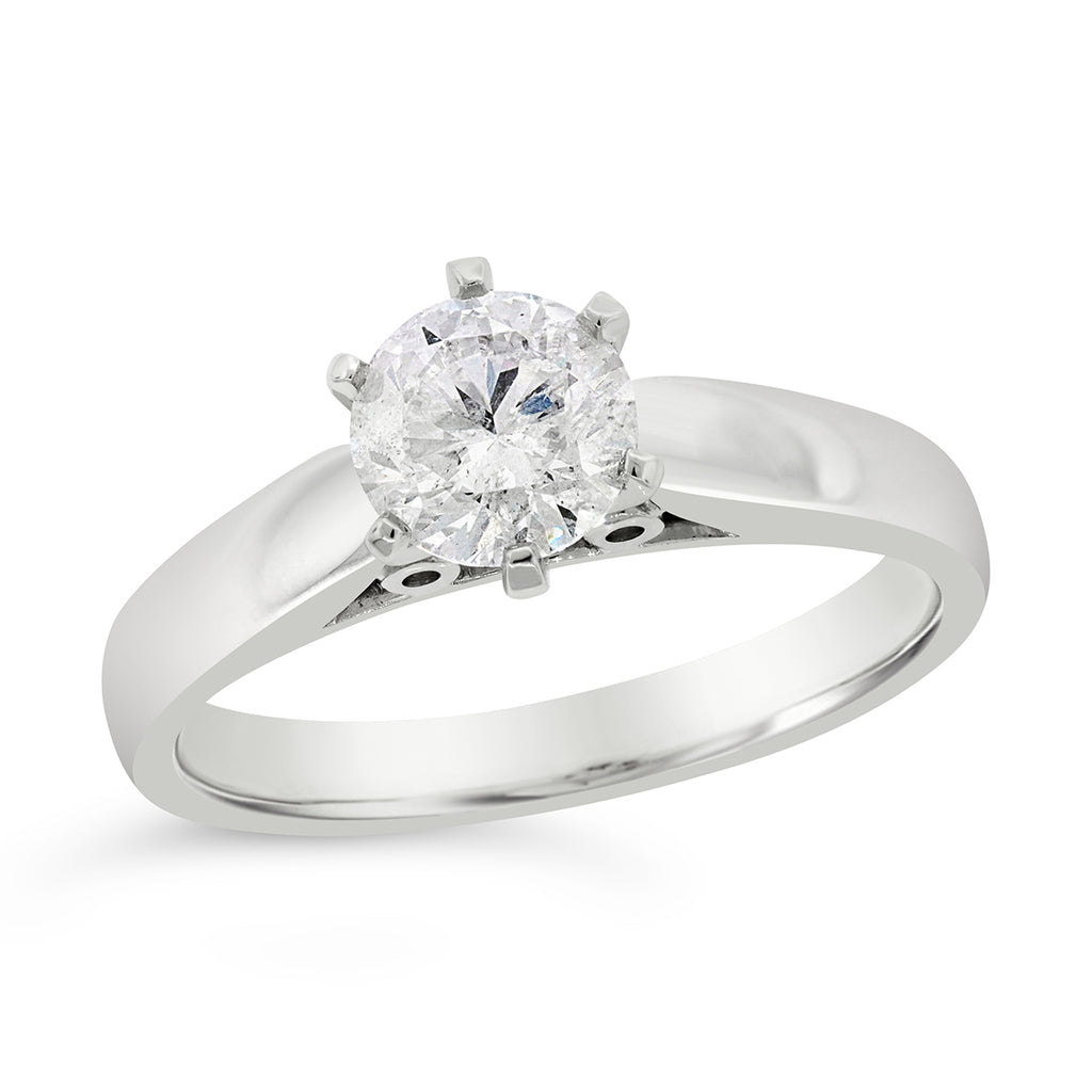 18ct White Gold 1.04ct 6-Claw Diamond Solitaire