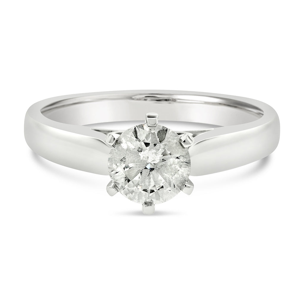 18ct White Gold 1.04ct 6-Claw Diamond Solitaire