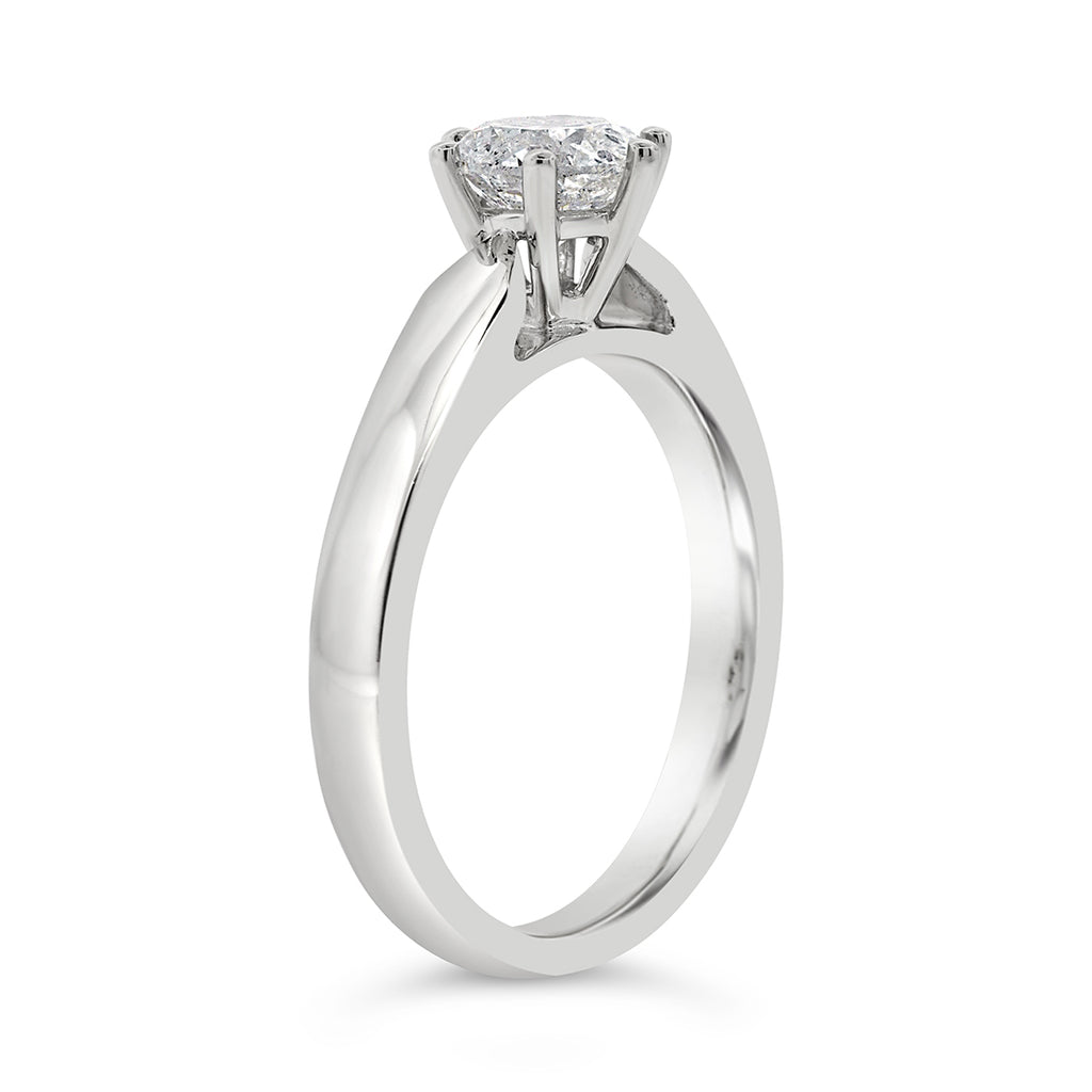 1.14ct Diamond Solitaire 6-Claw in 18ct White Gold