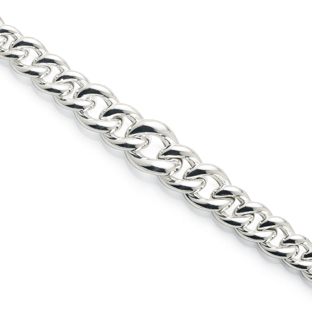 Sterling Silver Graduated Curb-Link Bracelet