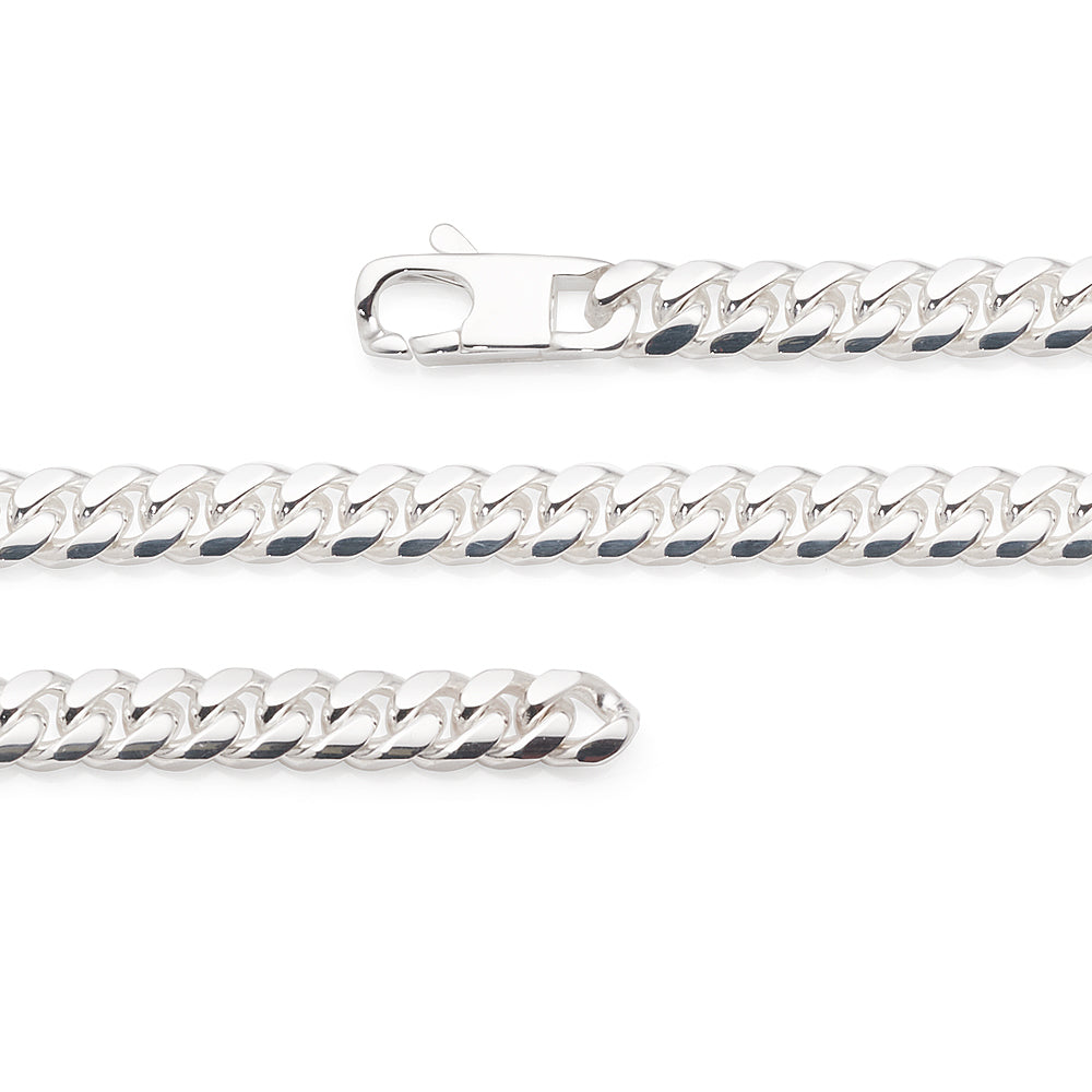 Sterling Silver 21cm Curb-Link Bracelet