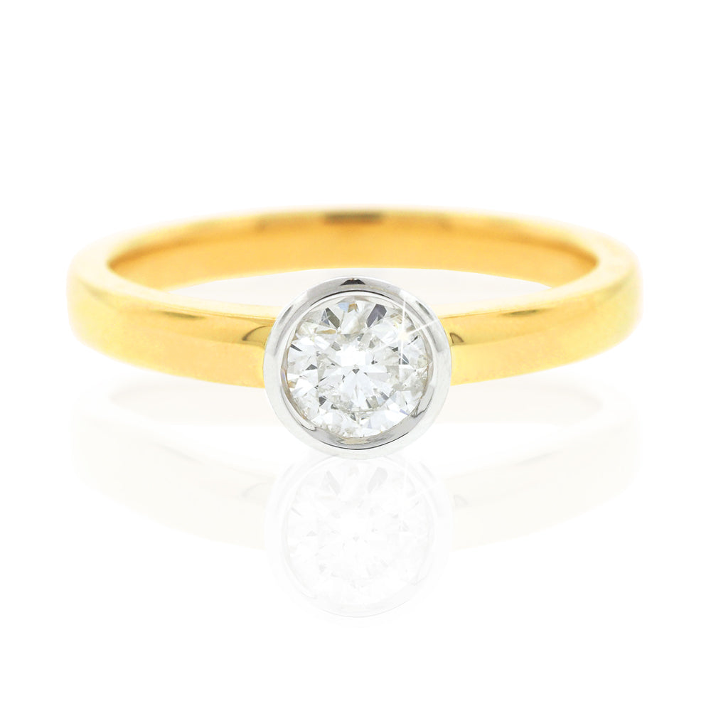9ct Gold 0.56CT Diamond Solitaire Engagement Ring