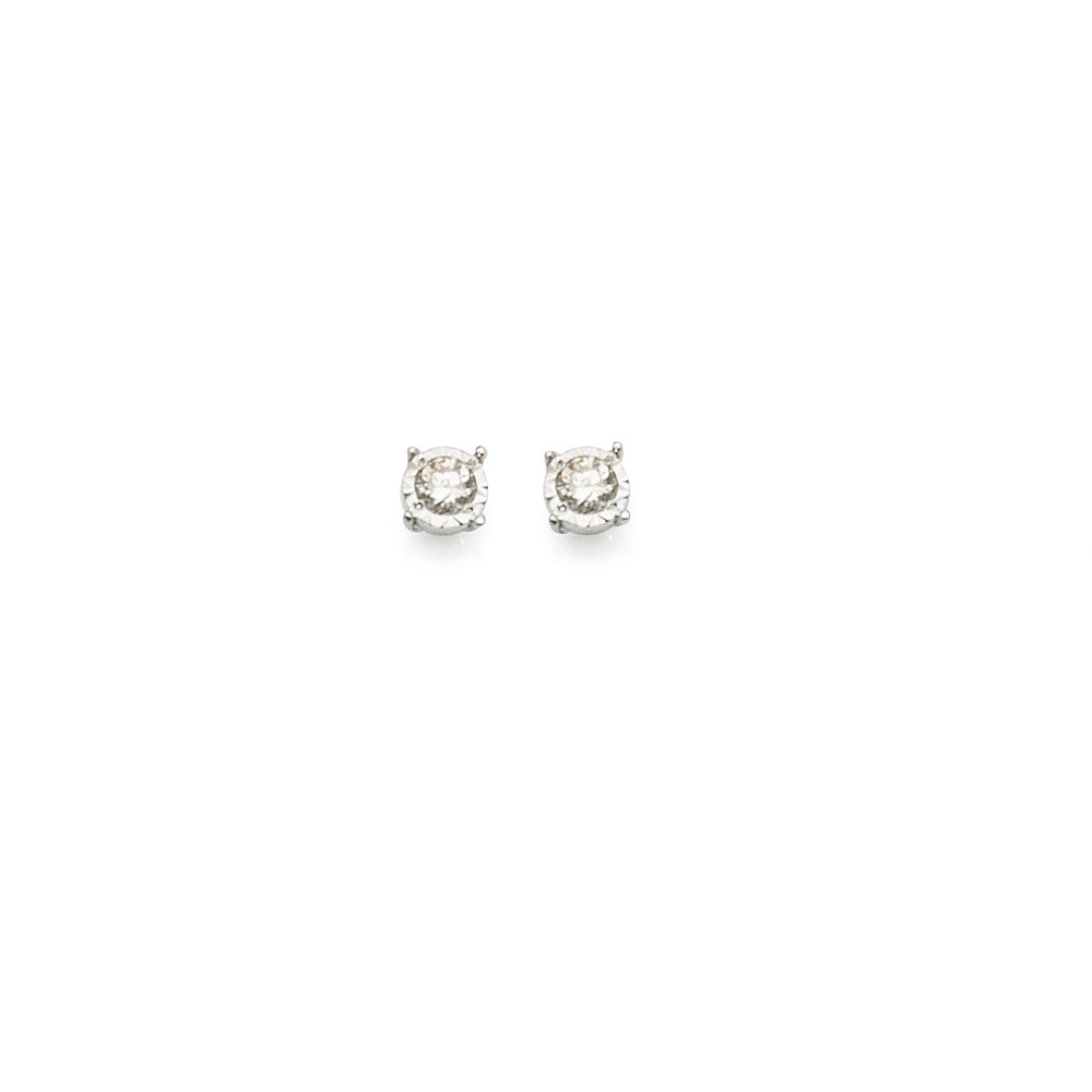 9ct White Gold 3-Way Diamond Halo Studs