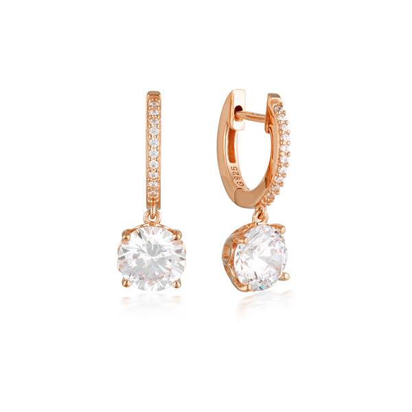 Georgini 'Luxe Regale' Cubic Zirconia Rose Drop Hoops E942RG