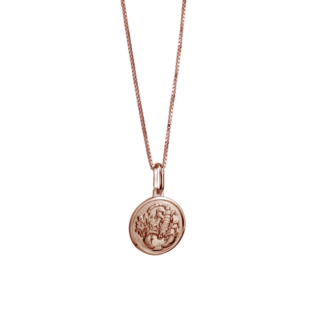 Von Treskow Rose Tone Zodiac Scorpio Pendant ZNO1-SCO-R