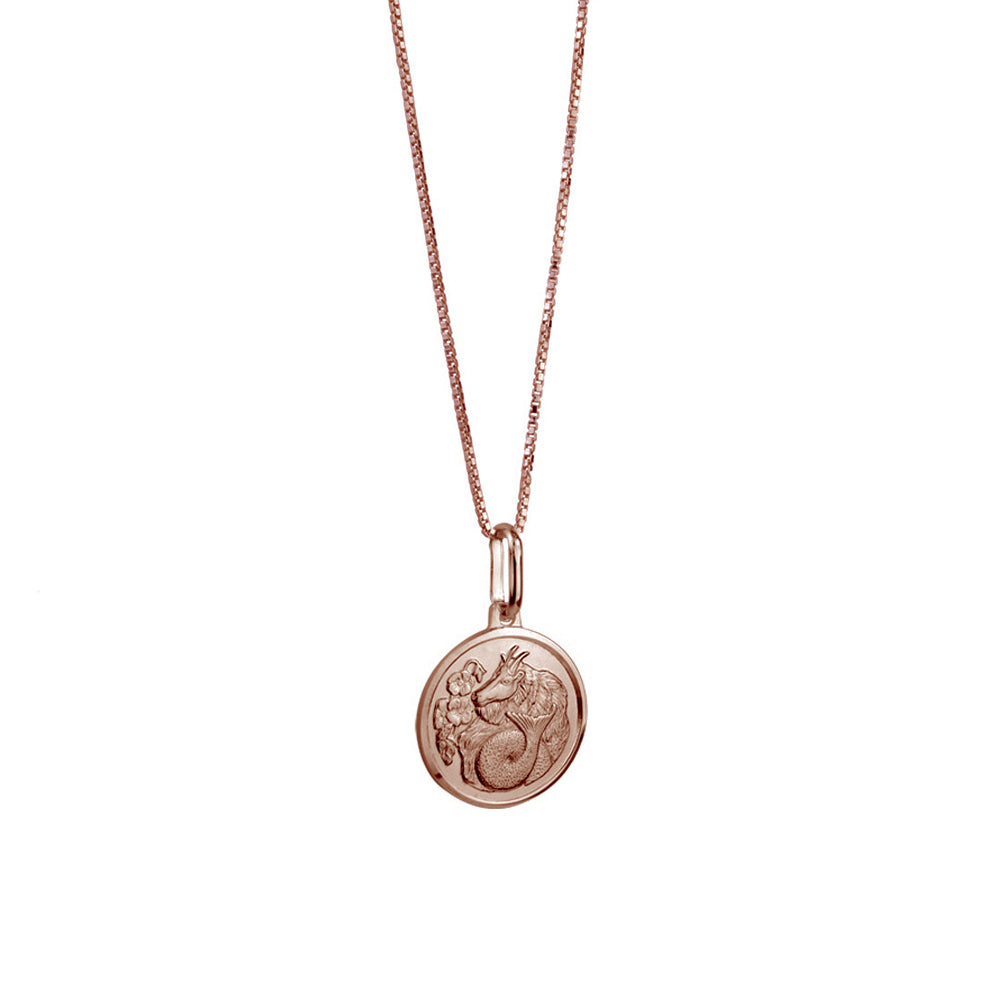 Von Treskow Rose Tone Zodiac Capricorn Pendant ZN01-CAP-R