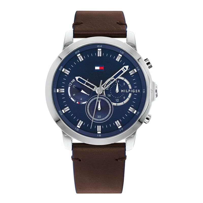 Tommy Hilfiger Brown Leather Multi-function Watch 1791797