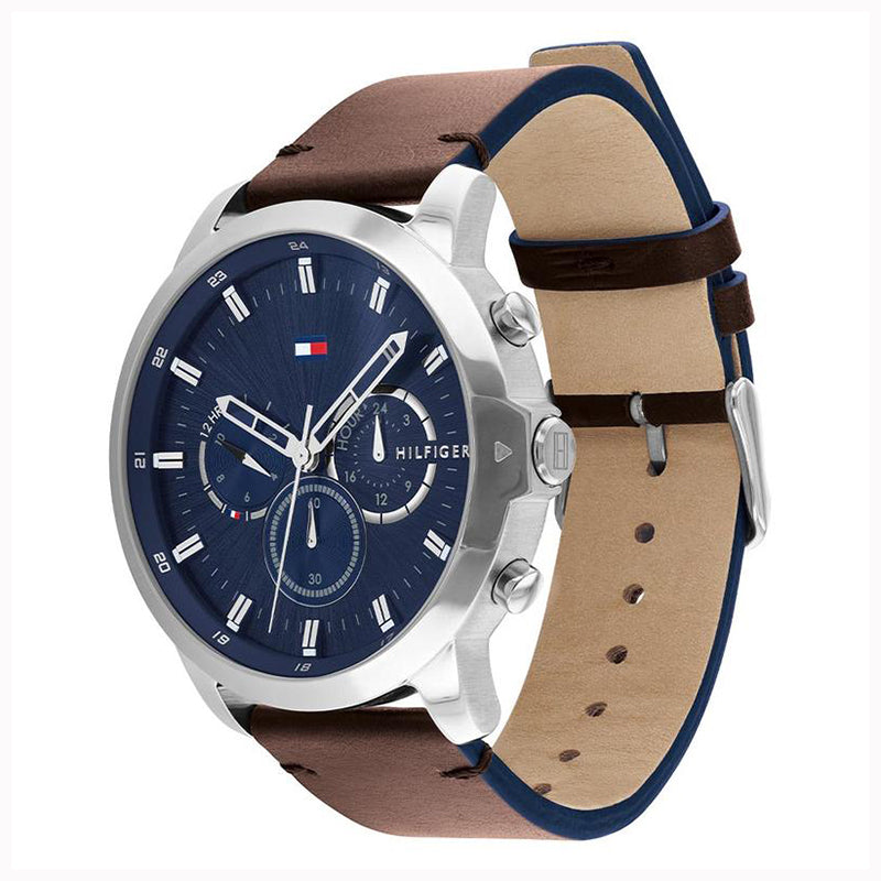 Tommy Hilfiger Brown Leather Multi-function Watch 1791797