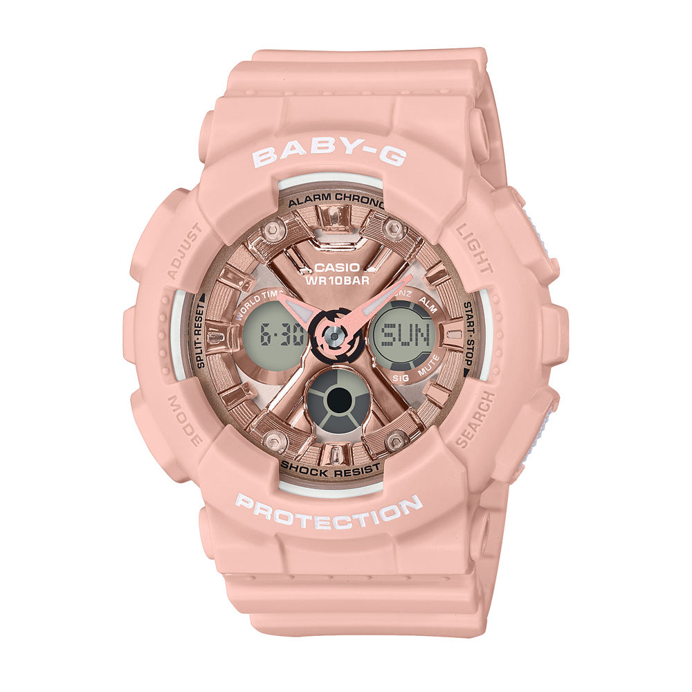 Casio Baby-G Light Pink & Rose Gold Watch BA130-4A