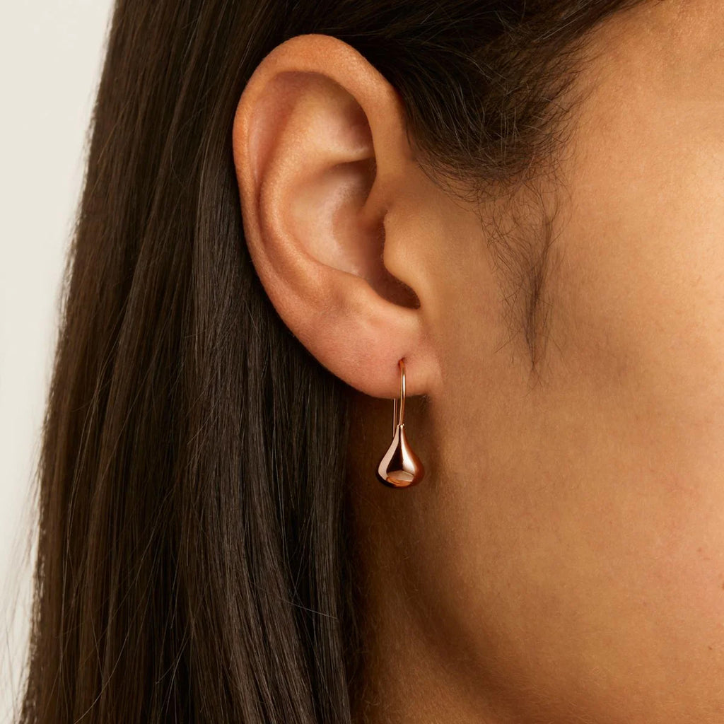 Najo Rose Tone 'Baby Tears' Hook Earrings E3239