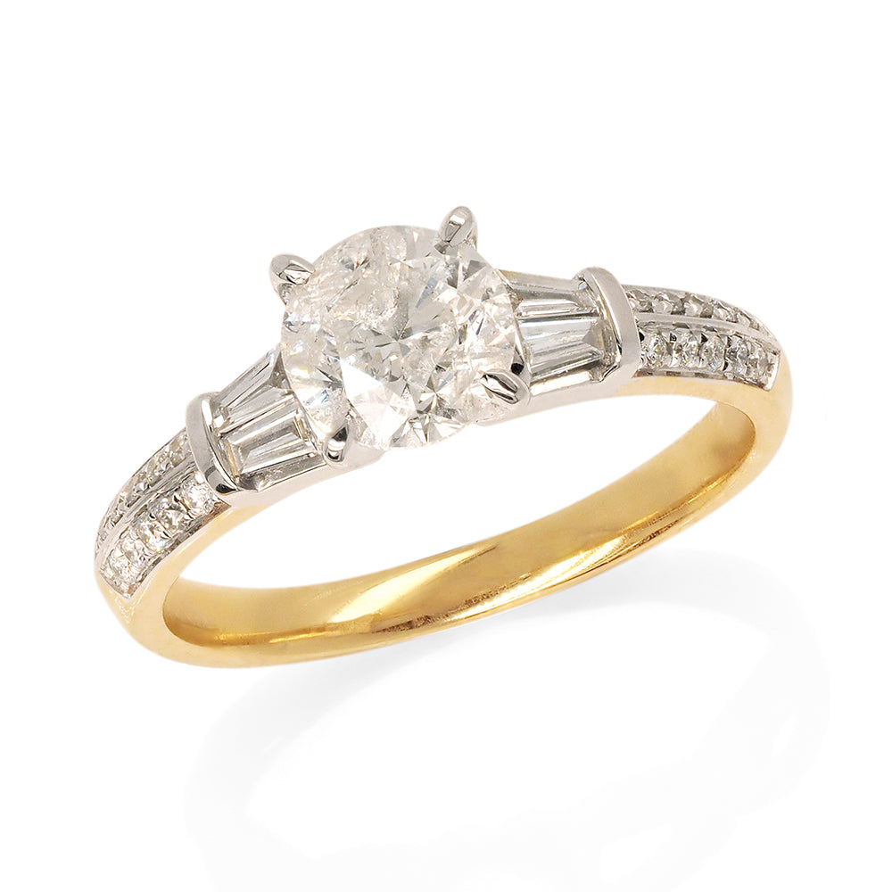 18ct Yellow Gold 1.4ct Brilliant Cut Diamond Engagement Ring