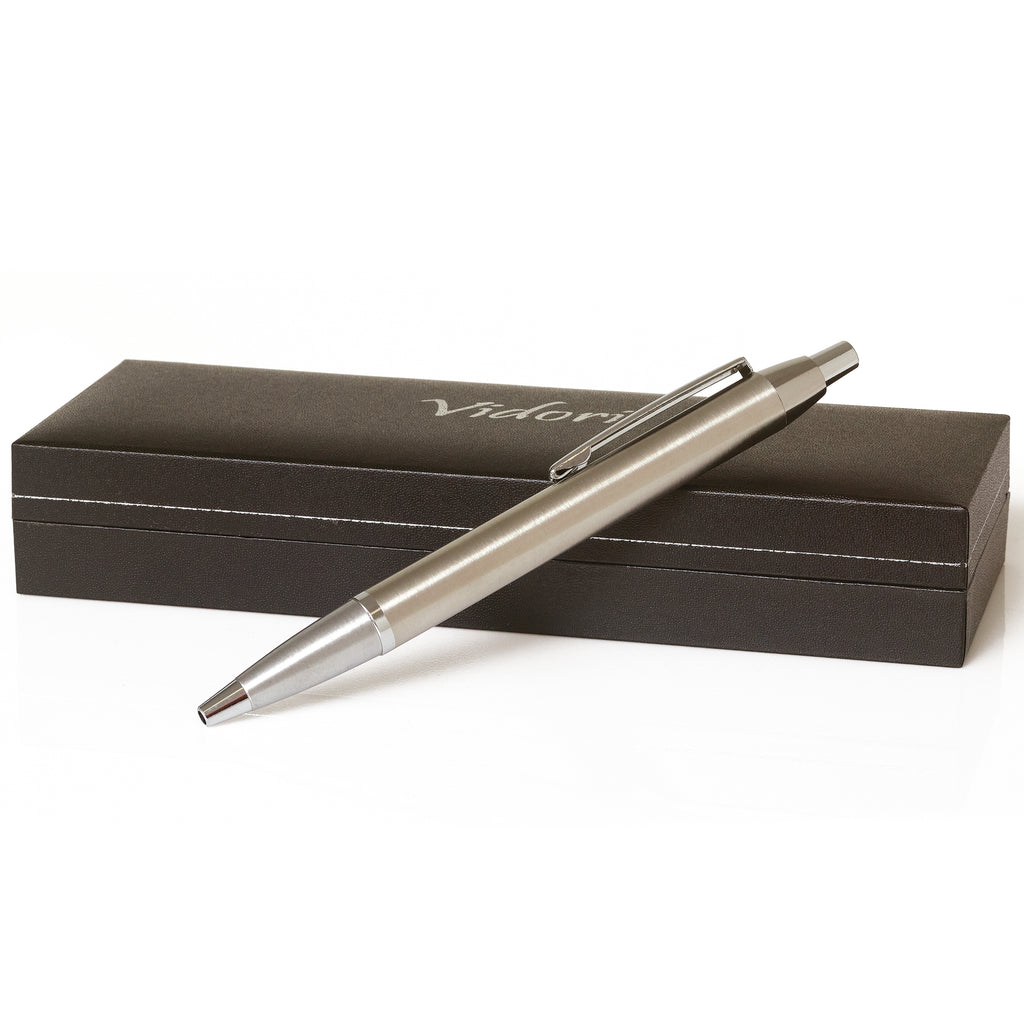 Silver-Tone Click Pen Gift Box