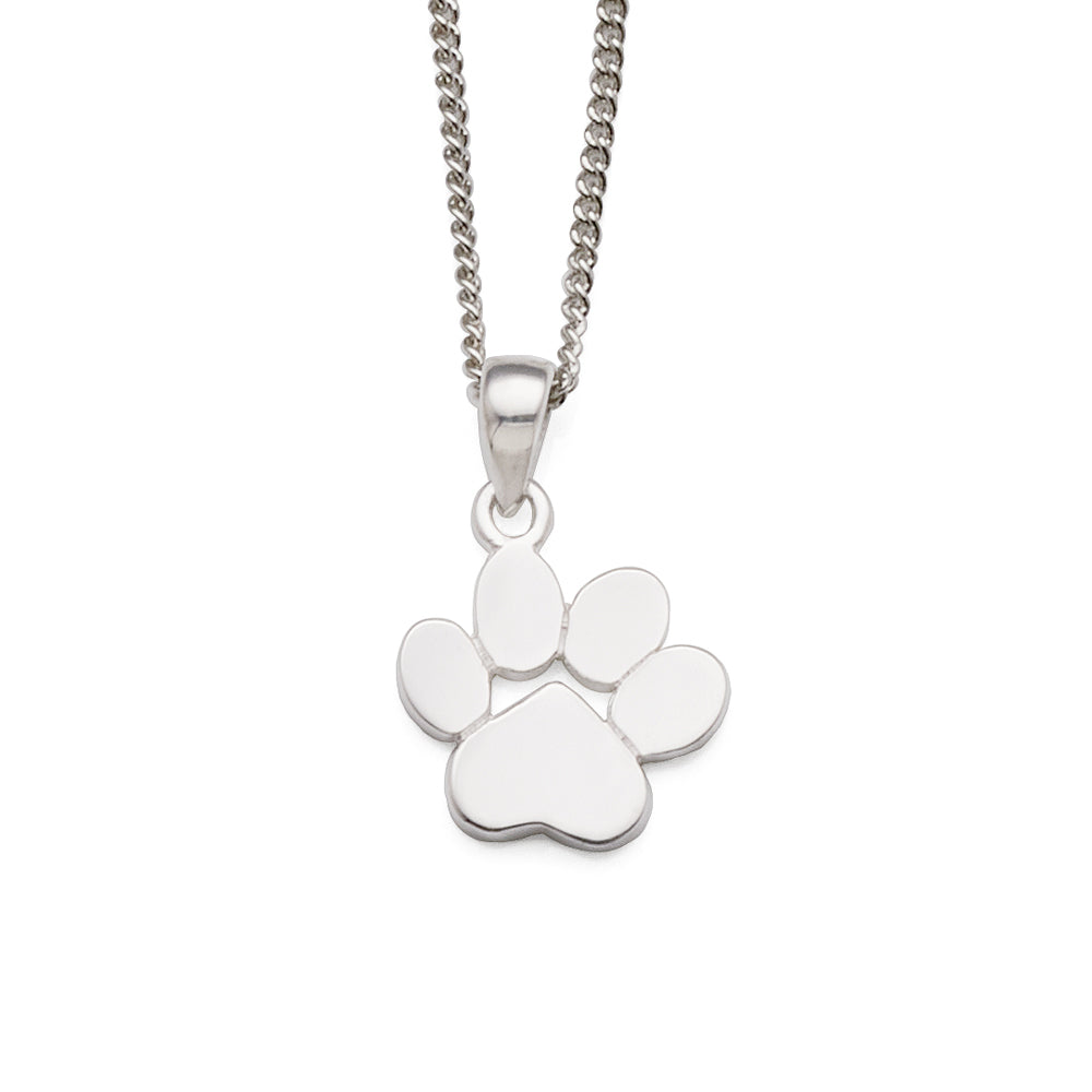 Sterling Silver Paw Print Pendant