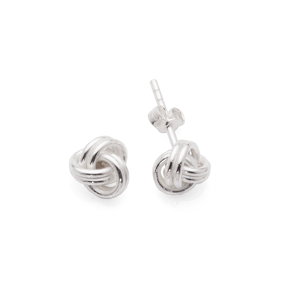 Sterling Silver 8mm Knot Studs