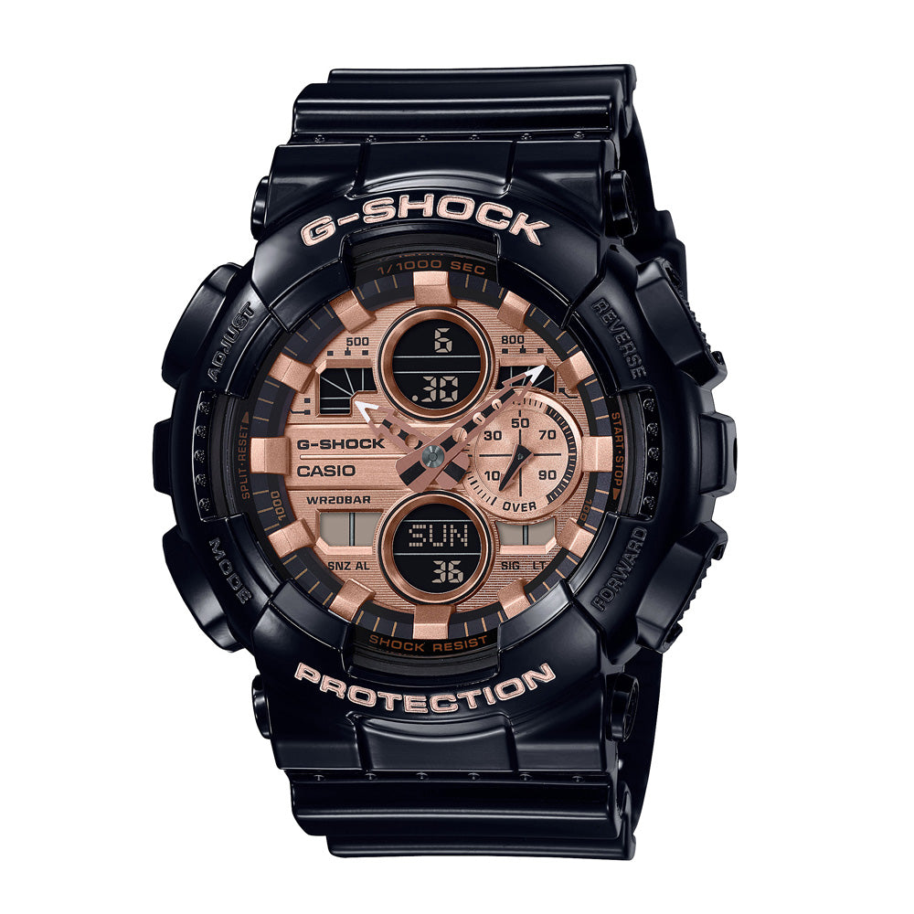 Casio G-Shock Black & Bronze Analogue-Digital Watch GA140GB-