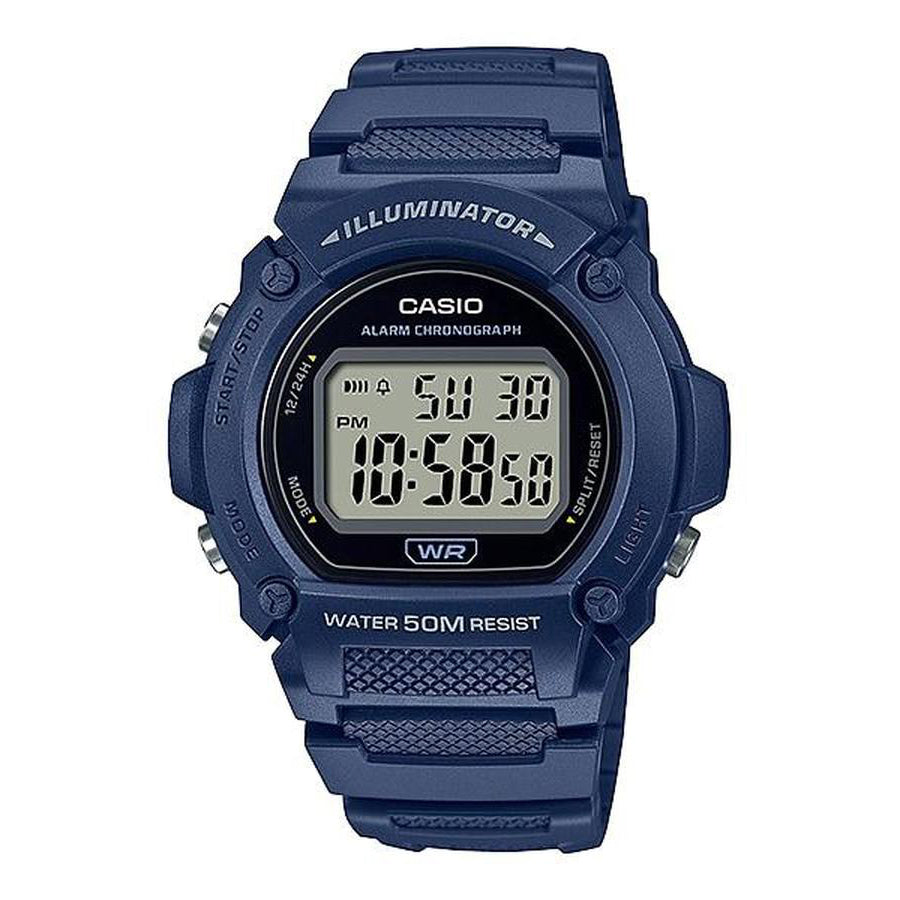 Casio Chronograph Navy Blue Digital Illuminator Watch W219H-