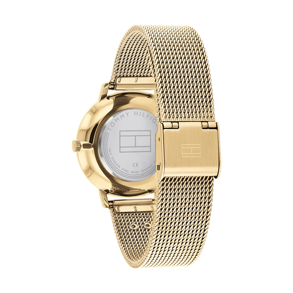 Tommy Hilfiger Gold Tone Tea Mesh Strap Watch 1782286