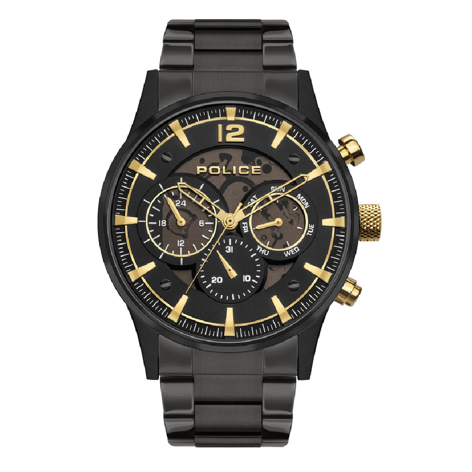 Police Driver Black and Gold Chronograph Watch PEWJK2002802