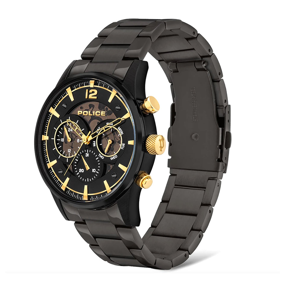 Police Driver Black and Gold Chronograph Watch PEWJK2002802