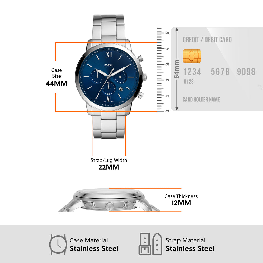 Fossil 'Neutra' Chronograph Stainless Steel Watch FS5792