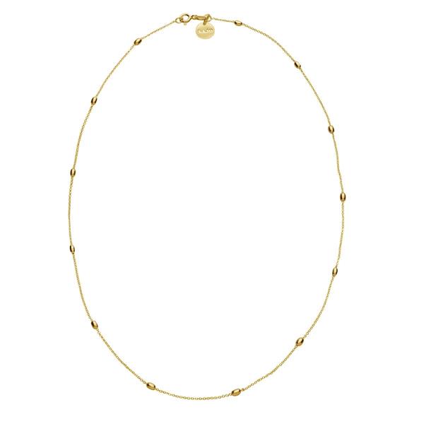Najo 'Like A Breeze' Sterling Silver Gold Tone Bead Necklet