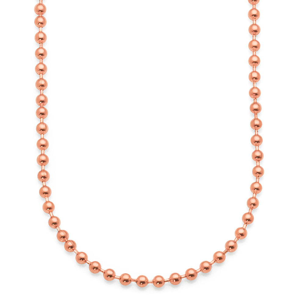 Rose-Tone Stainless Steel Fine Ball Chain