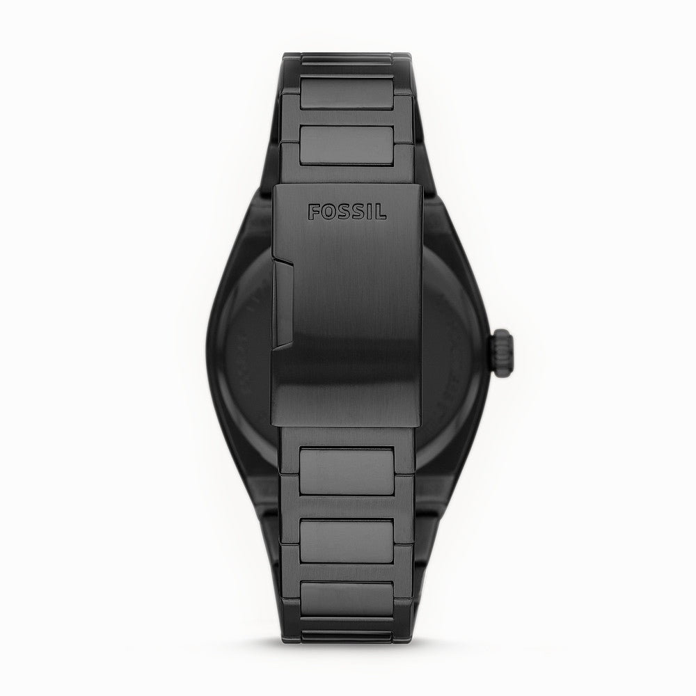 Fossil 'Everett' Black  Stainless Steel Watch FS5824