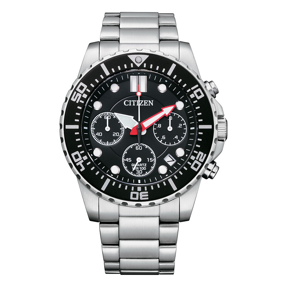 Citizen Chronograph Stainless Steel Black Dial Watch AI5000-