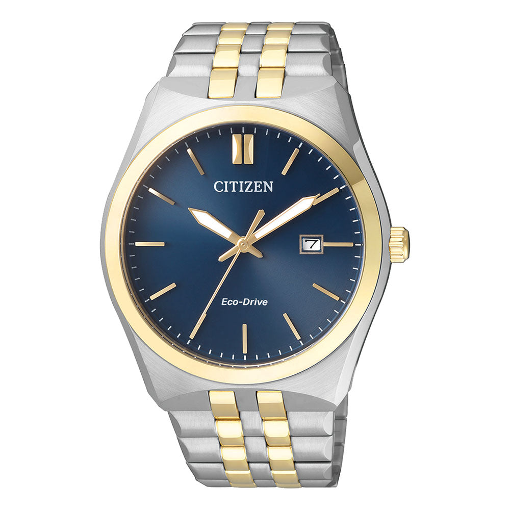 Citizen Eco-Drive 2-Tone Stainless Steel Blue Dial Watch BM7